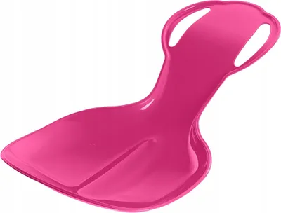 Obrázek produktu pro Dětské sáňky – plastové sáňky – tvar jablka – robustní – lehké – do sněhu – růžové