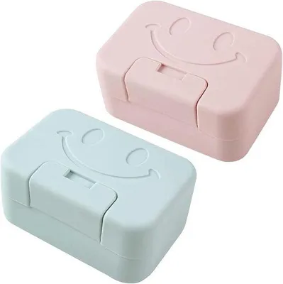 Produktbild von Famanu Seifenbox mit Deckel für Reisen und Dusche - 2 Stück