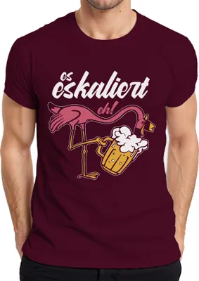 Obrázok produktu pre aj tak sa to stupňuje Flamingo Beer Enjoyment Beach Party Boozing Mallorca Pánske tričko, bordová, L