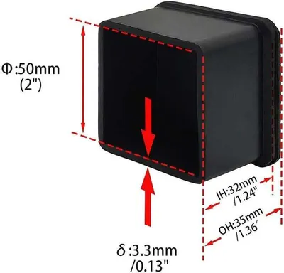 Produktbild von Stuhlbeinschoner 8 Stück, Rutschfeste Silikon-Antirutschpads Für Möbelbeine, 5,0 Cm Quadratisch Schwarz
