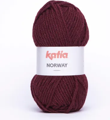 Produktbild von NORWAY von Katia, Polyacryl-/Wollmischgarn in bordeaux (19), ca. 100m/100g