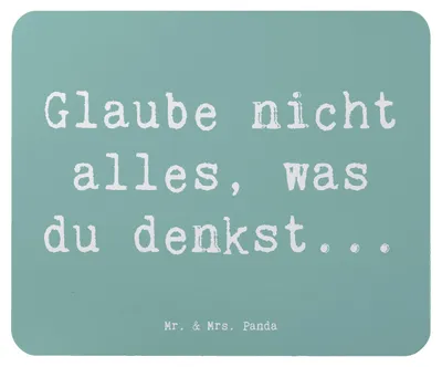 Produktbild von Mr. & Mrs. Panda Mauspad Spruch Selbstvertrauen und Klarheit - Meeresbrise - Geschenk, Mouse Pad, Mousepad, Motivation, Gefühle, computer, pc, Zitat, Gefühl, Ermutigung