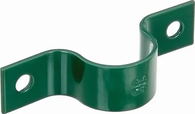 Image de Alberts 855383 Collier de serrage, pour la fixation de poteaux de clôture à des murs, galvanisé, plastifié vert, pour poteaux Ø 34 mm, set de 20 pièces