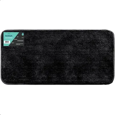 Produktbild von Badematte – 60 x 120 cm – Schwarz – große rutschfeste Duschmatte, Badezimmermatte oder Toilettenmatte