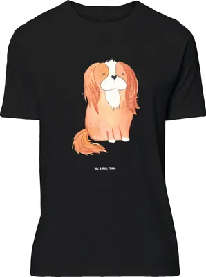 Produktbild von Mr. & Mrs. Panda Größe M T-Shirt Hund Cavalier King Charles Spaniel - Schwarz - Geschenk, Tshirt, Shirt, mit Spruch, Schlappohren, Sprüche, Herren