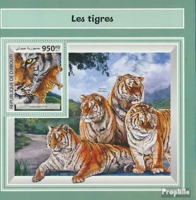 Produktbild von Briefmarken Dschibuti 2017 Mi Block 932 (kompl. Ausg.) postfrisch Tiger