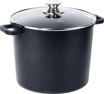 Obrázok produktu pre Hrniec na varenie, nepriľnavý granitový povrch, všestranná kompatibilita, čierny, 5 l
