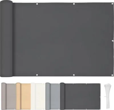 Produktbild von Famanu Balkon Sichtschutzscreen mit Wind- und Sonnenschutz - Polyester