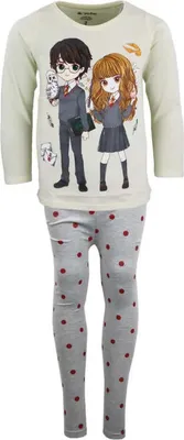 Produktbild von Harry Potter Hermine Mädchen Schlafanzug Pyjama lang – Gelb / 104