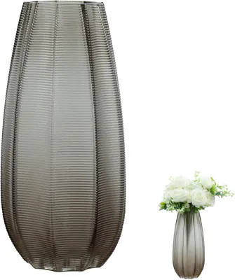 Image de Vase en verre, 28 cm, en cristal, pour fleurs, idéal pour le salon
