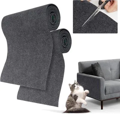 Obrázok produktu pre Škrabadlo pre mačky 200 x 40 cm, tmavošedé, samolepiace