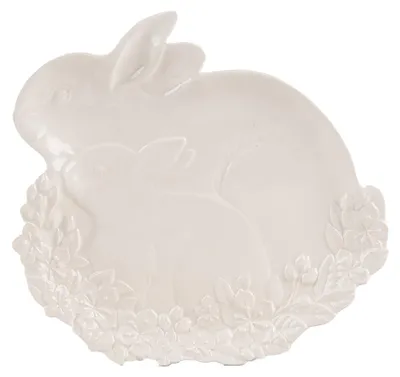 Produktbild von Clayre & Eef Maßstab Kaninchen 23x24x2 cm Weiß Keramik