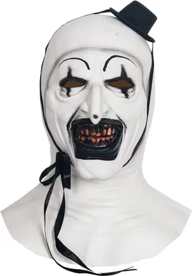 Zdjęcie produktu dla Maska na Halloween „Clown Terrifier” – przerażająco realistyczna maska lateksowa w kolorze białym