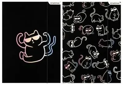 Imagen del producto de Carpeta con goma elástica, tamaño A4, diseño Kitty, color - STARPAK