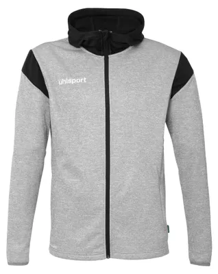 Zdjęcie produktu dla Dziecięca kurtka z kapturem Uhlsport Squad 27 - ciemnoszary cętkowany / czarny