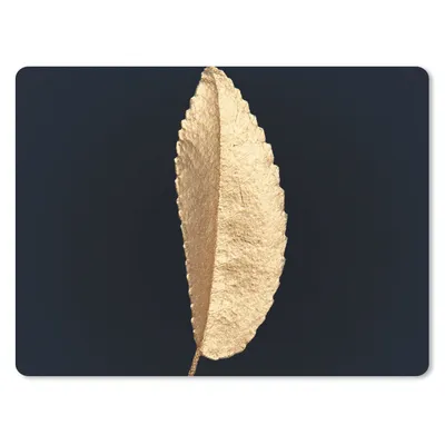 Produktbild von MuchoWow® Mauspad Mousepad Blätter - Schwarz und Gold - Luxus - Chic - Natur 40x30 cm - Mousepads - Maus Mat - Pad - Mausunterlage - Anti Rutsch