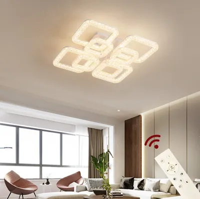 Produktbild von LED Deckenlampe DXF-4+4  54cm Deckenleuchte Leuchte Lampe mit Fernbedienung Lichtfarbe/Helligkeit einstellbar dimmbar  Deckenlampe LED Deckenleuchte