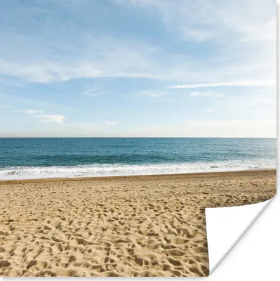 Produktbild von MuchoWow® Poster Strand - Sand - Meer 75x75 cm - Wand Dekoration