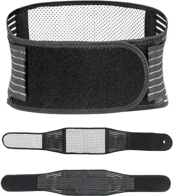 Produktbild von Lendenwirbelsäule Turmalin Taillenbandage Stützgürtel Band, 20 Magnete Wärmegürtel für den unteren Rücken Lendenwirbeltherapie-Unterstützungsgürtel Magnetfeldtherapie Schmerzlinderung (S)