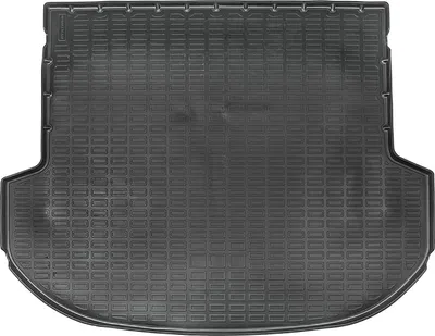 Image de Tapis De Coffre en Caoutchouc TPE Pour Hyundai Santa Fe 2020-2023 5-Seats, Bord Haut, Noir, Antidérapant, Toutes Saisons
