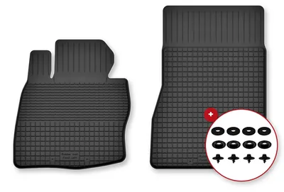 Produktbild von Gummi-Fußmatten Vorne für BMW X6 F16 2014-2020 (SUV) – 2-tlg, Schwarz, Semi-Universal, angepasst – Wielganizator Semi-Universal