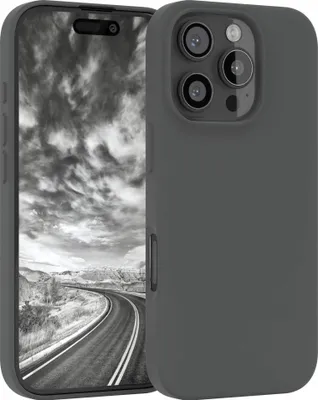 Produktbild von EAZY CASE Silikonhülle für Apple iPhone 16 Pro, Silikon Backcover Schutz in Grau
