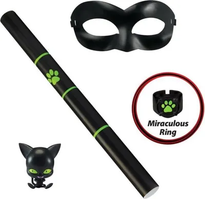 Obrázok produktu pre Miraculous Set de transformation Chat Noir, maska, magický klenot, Kwami, magické príslušenstvo, od 4 rokov