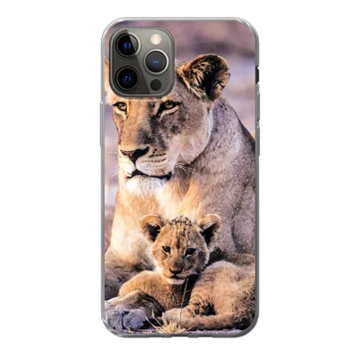Produktbild von MuchoWow® Handyhülle Schutzhülle Hülle für iPhone 12 Pro Löwin - Löwe - Junges Silikon Softcase Handy Hülle - Abdeckung