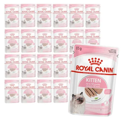 Zdjęcie produktu dla Royal Canin Kitten 24x85g Pełnoporcjowa Mokra Karma Dla Kociąt Do 12 Miesiąca Życia Pasztet