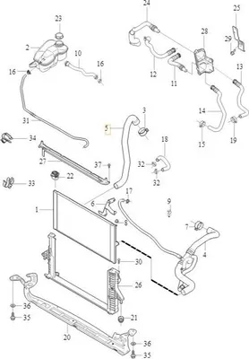 Image de VOLVO C30 C70 Conduite droite du radiateur à eau 30741220