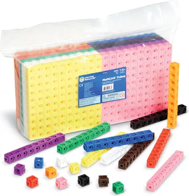 Image de Learning Resources Mathlink Cubes - Jeu éducatif de 1 000 pièces pour apprendre les mathématiques