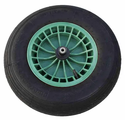 Immagine prodotto di Ruota pneumatica di ricambio per carrello PP-verde, cuscinetto a rullini