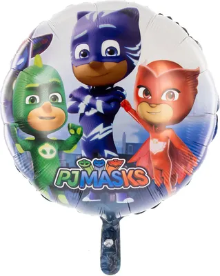Produktbild von PJ Masks Folienballon Ø45 cm bunt Superhelden Pyjamahelden Kindergeburtstag