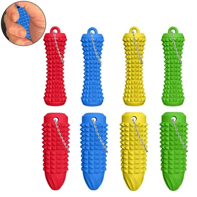 Produktbild von 6 Stück Mini-Antistress-Spielzeug,Taschenformat, spitze Griffpunkte, Schlüsselanhänger,für Kinder & Erwachsene,ADHS-Sensorik,Druckabbau,Geschenkidee