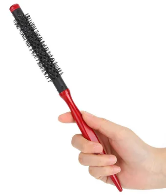 Produktbild von Rollerkamm, Holzspitze, Griff, Nylonborsten, Haarstyling-Bürste, Kamm12