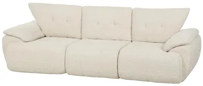Produktbild von HOMCOM 3-Sitzer Sofa 260 cm Couch mit Breiten Armlehnen für Wohnzimmer Cremeweiß