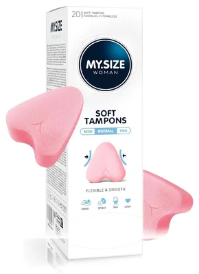 Immagine prodotto di MY.SIZE Woman Soft Tampons Normal, 20 Pezzi, Tamponi Senza Filo per Sport, Amore e spa