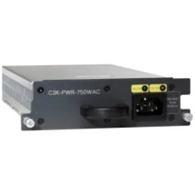 Produktbild von Cisco C3K-PWR-750WAC=, 750 W, 100 - 240 V, 50 - 60 Hz, IEC 320 EN 60320 C13, Schwarz, -5 - 45 °C