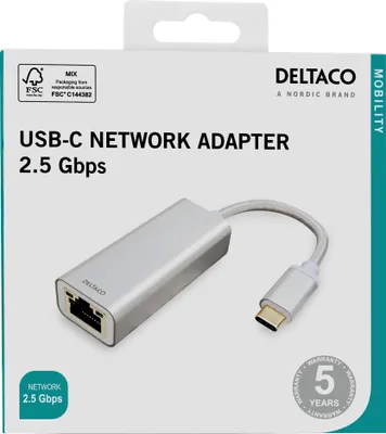 Image de Adaptateur réseau USB-C 2.5G, aluminium