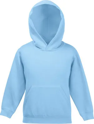 Produktbild von Fruit of the Loom - Kids Classic Hooded Sweat - Sky Blue - 152