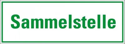Produktbild von Dreifke® Schild I Abfallkennzeichen Sammelstelle, Kunststoff, 297x105mm