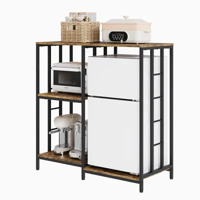 Produktbild von Küchenregal 3 Etagen Wandmontiertes Lagerregal Bohrfrei Klebeinstallation Multifunktionaler Organizer Für Gewürzgläser