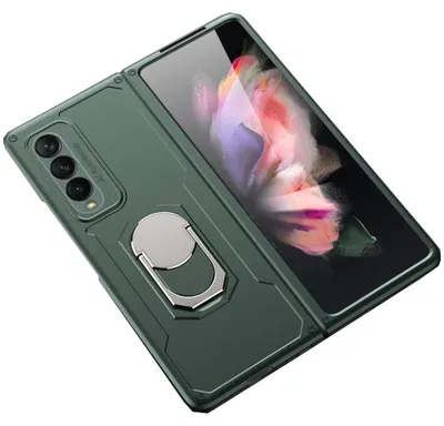 Immagine prodotto di Per Samsung Galaxy Z Fold3 5G GKK Custodia rigida del telefono cellulare Custodia verde Custodia