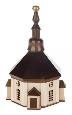 Produktbild von Lichterhaus Seiffener Kirche klein OHNE Leuchtmittel BxHxT 79x145x79mm NEU