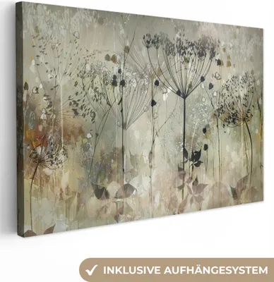 Obrázok produktu pre MuchoWow® - Plátno - Kvety - Sivá - Príroda - umenie, nástenné dekorácie obrazy obývacia izba, 90x60cm