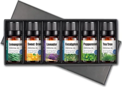 Produktbild von Duftöl Aromaöl Raumduft Massageöl Raumduftöl 100% naturreines ätherisches Öl Set Geschenk, Duft:6-er SET