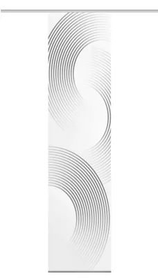 Produktbild von BEXON Schiebegardine, Halbkreismotiv, halbtransparent, 260x60 cm