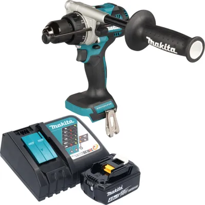 Obrázek produktu pro Akumulátorová příklepová vrtačka Makita DHP 492 RM1 18 V 141 Nm bezkartáčová + 1x akumulátor 4,0 Ah + nabíječka.