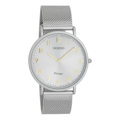 Produktbild von Oozoo Damen-Herren Metallarmband Uhr Vintage Series grau Analog Quarzuhr UOC20379