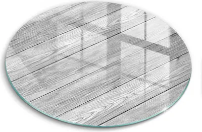 Zdjęcie produktu dla Szklana deska do krojenia - Deska kuchenna - ⌀40 cm – Szkło hartowane – Antypoślizgowa - Drewno Stare Deski